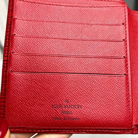 Auth. Louis Vuitton Epi Leather Porte Billes Compact Red Wallet Vintage France - Picture 6 of 17